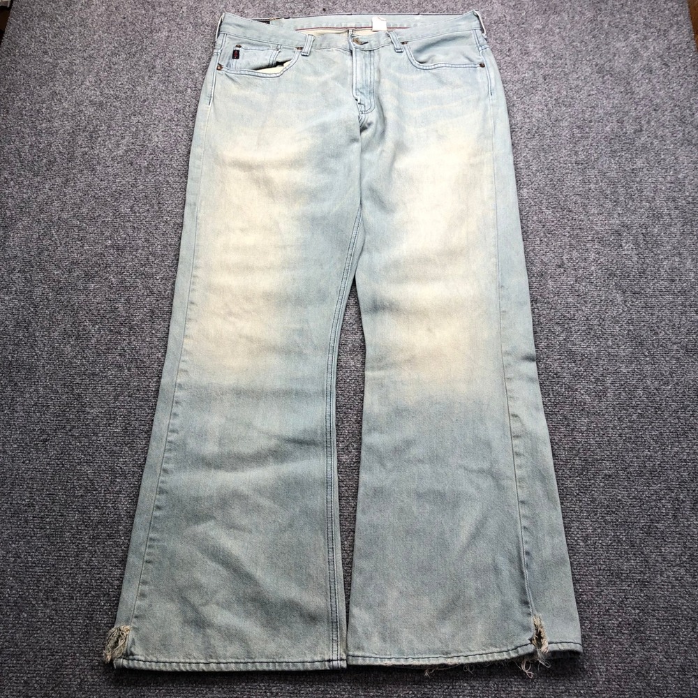 Abercrombie & Fitch Mens Flare Leg Jeans Light Wash Made in USA 36x32 Vintage